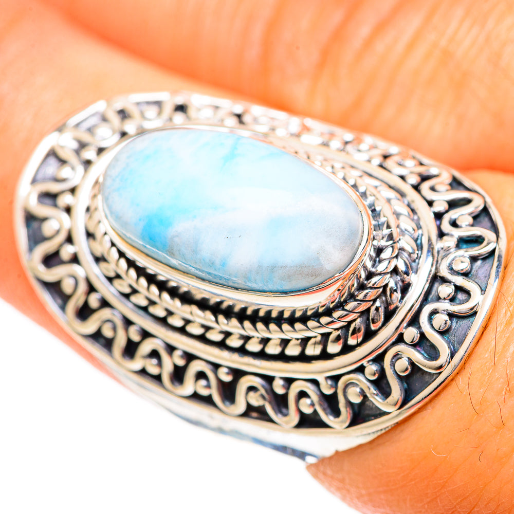 Larimar Rings handcrafted by Ana Silver Co - RING108861