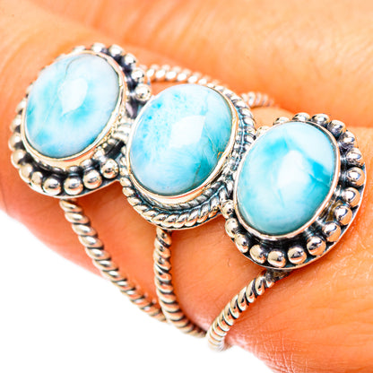 Larimar Rings handcrafted by Ana Silver Co - RING108867