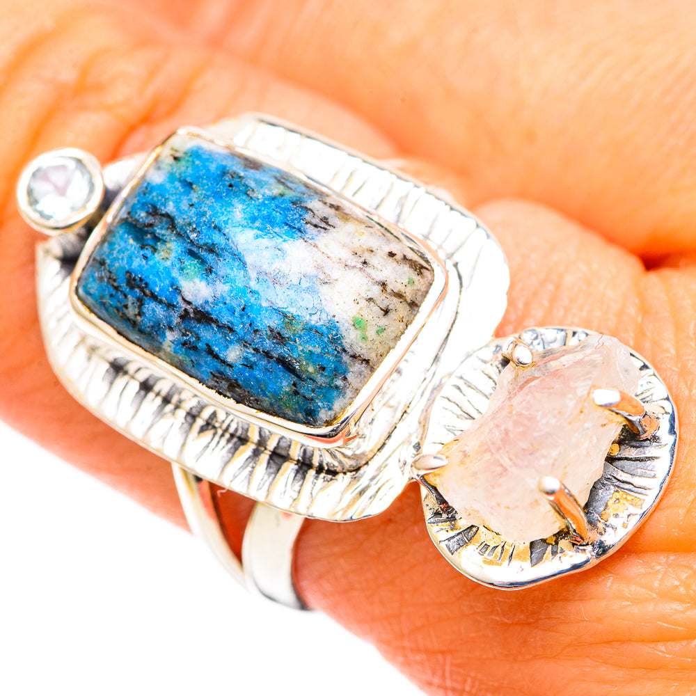 K2 Blue Azurite Rings handcrafted by Ana Silver Co - RING108868