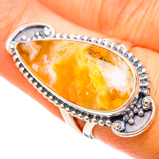 Plume Agate Rings handcrafted by Ana Silver Co - RING108881