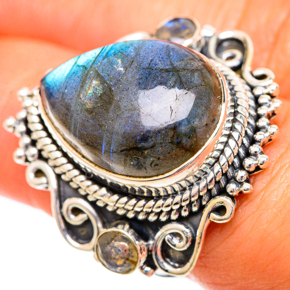 Labradorite Rings handcrafted by Ana Silver Co - RING108892