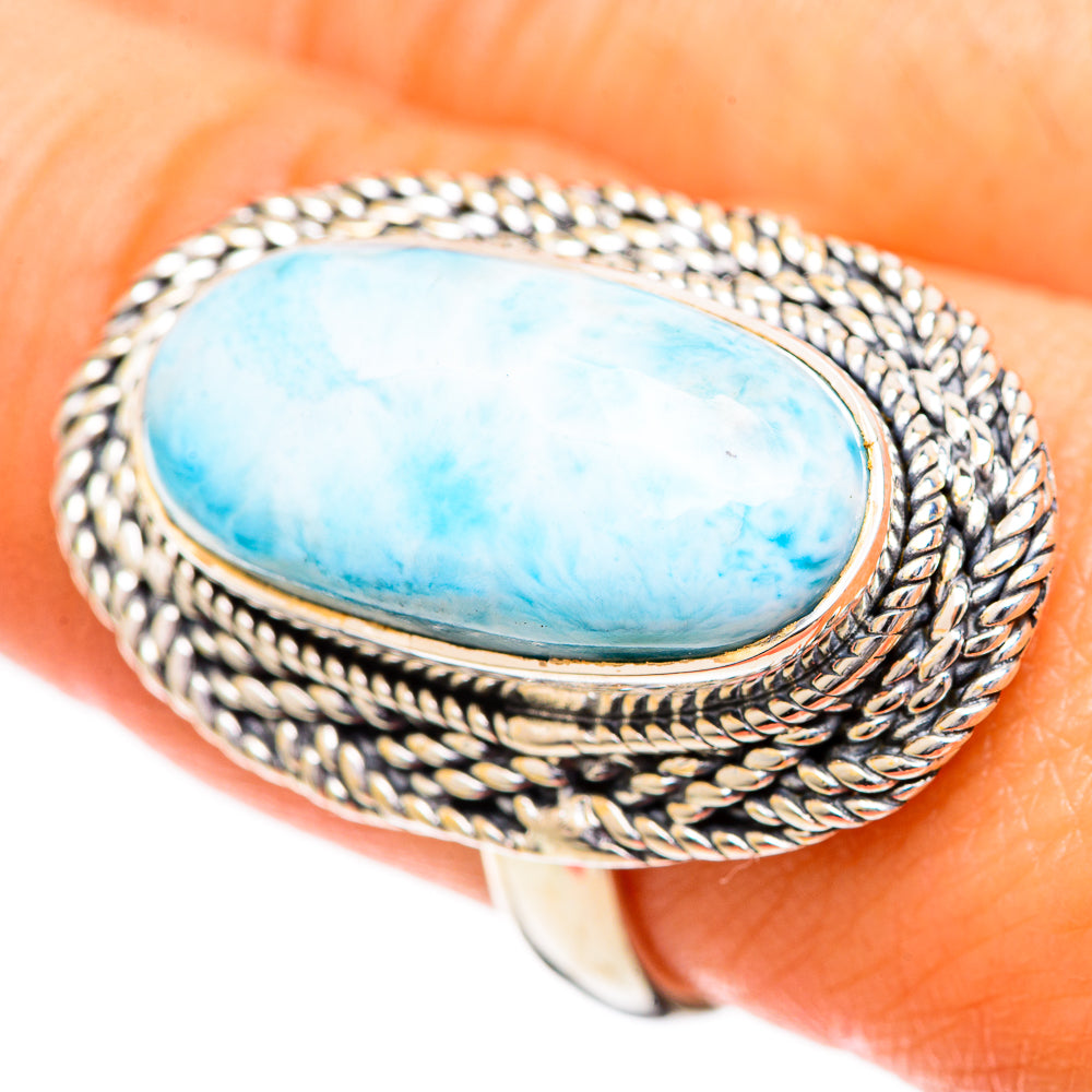 Larimar Rings handcrafted by Ana Silver Co - RING108895