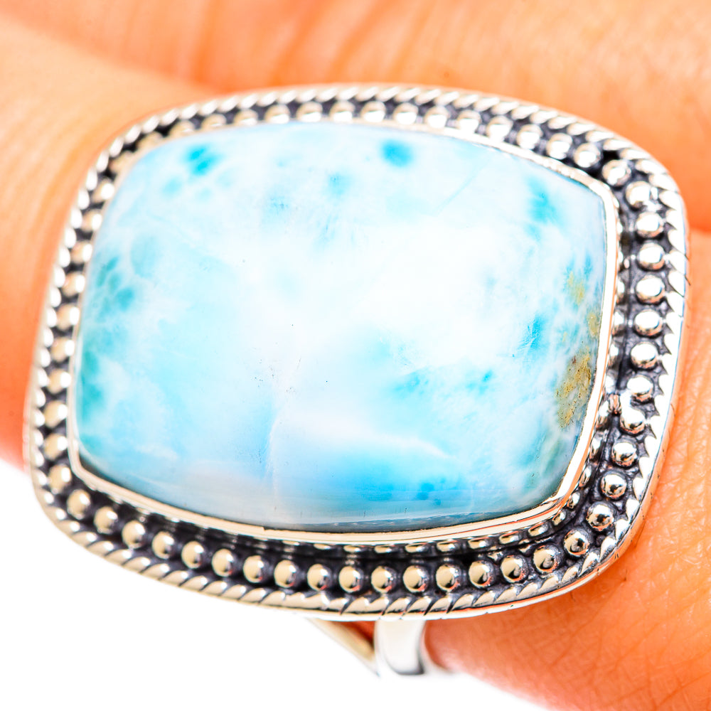 Larimar Rings handcrafted by Ana Silver Co - RING108897