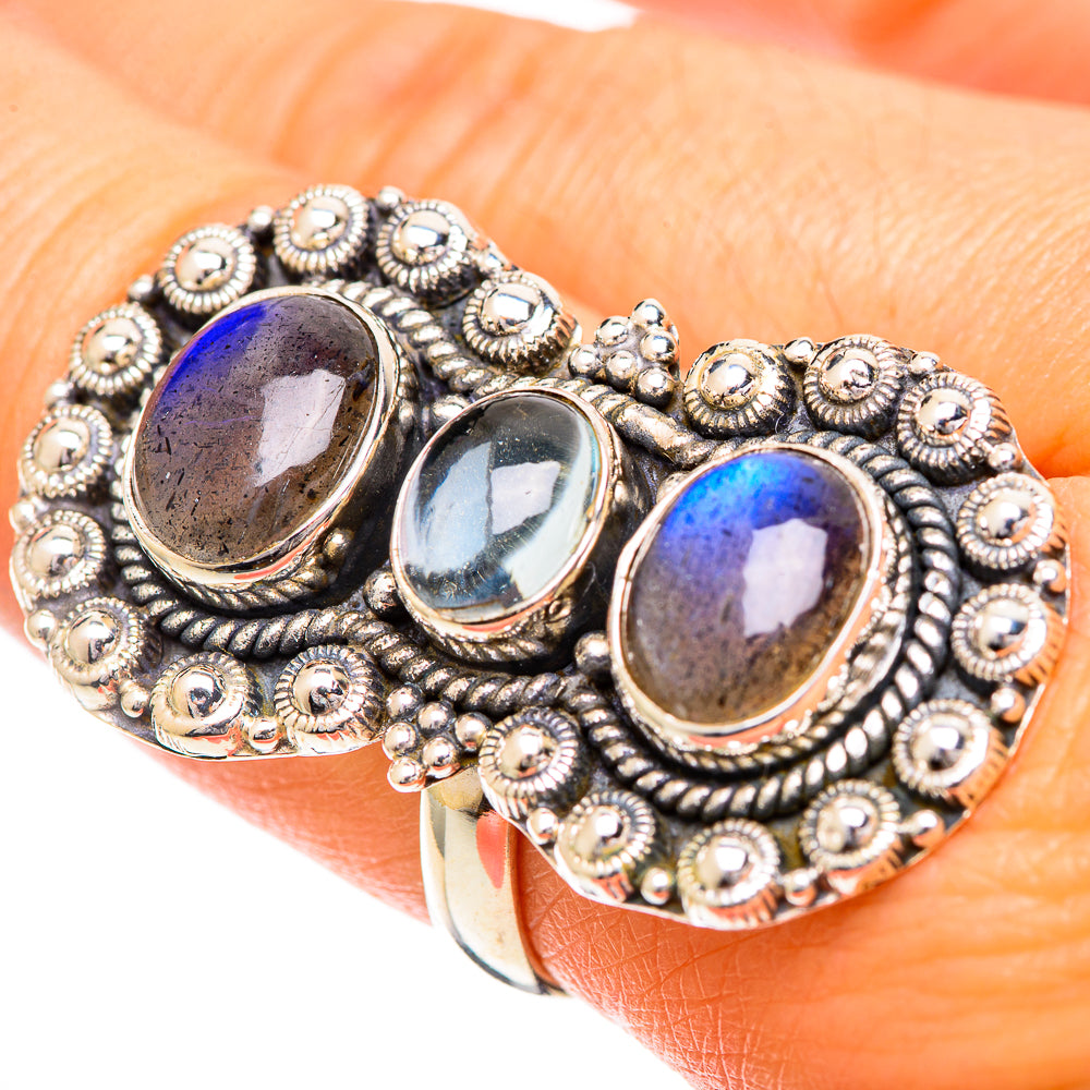 Labradorite Rings handcrafted by Ana Silver Co - RING108898