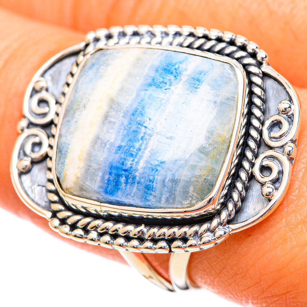 Blue Scheelite Rings handcrafted by Ana Silver Co - RING108901
