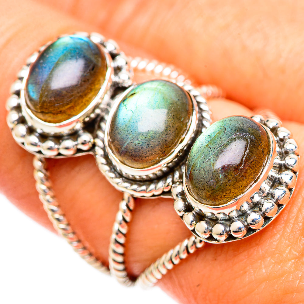 Labradorite Rings handcrafted by Ana Silver Co - RING108905
