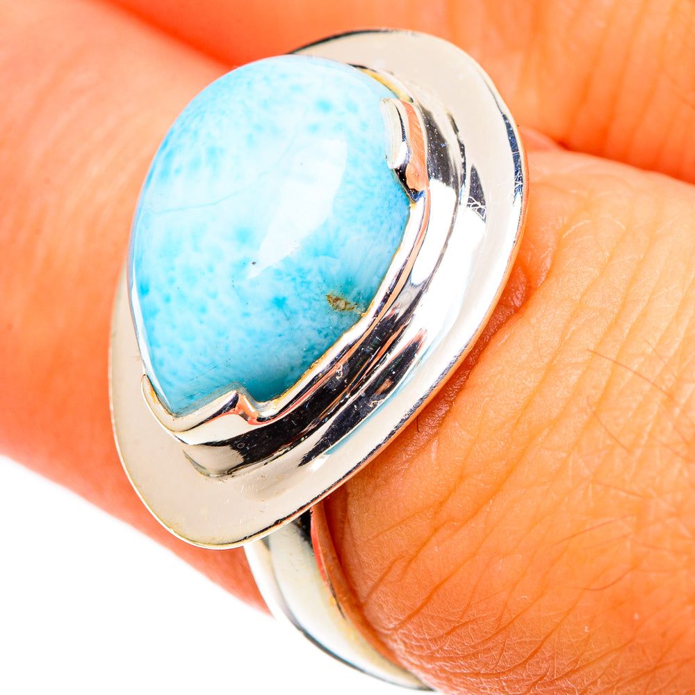 Larimar Rings handcrafted by Ana Silver Co - RING108926
