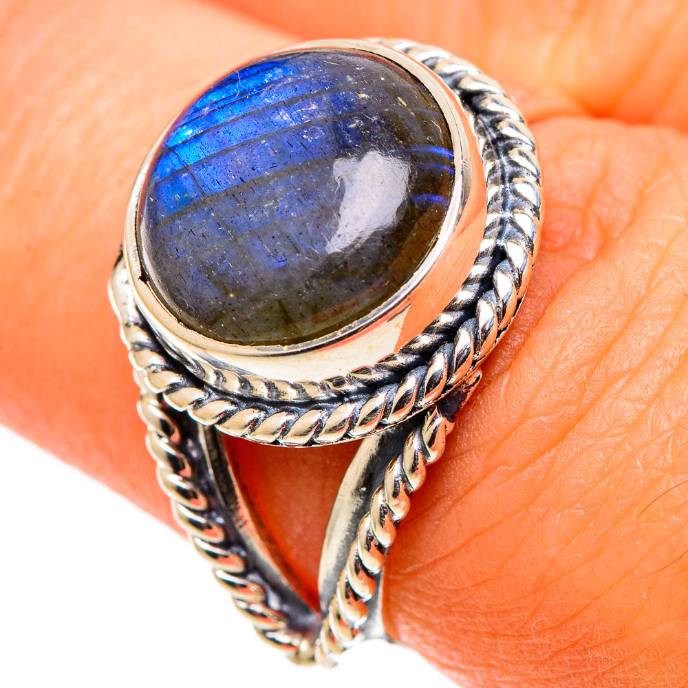 Labradorite Rings handcrafted by Ana Silver Co - RING108930