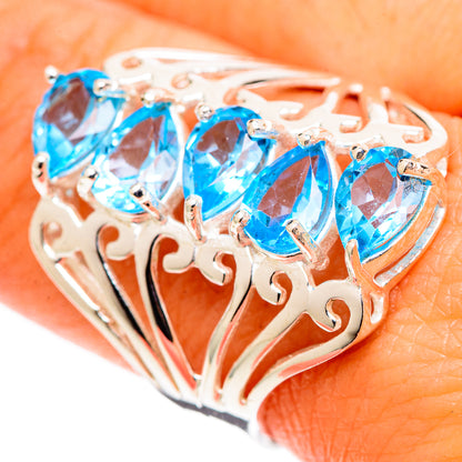 Blue Topaz Rings handcrafted by Ana Silver Co - RING108931