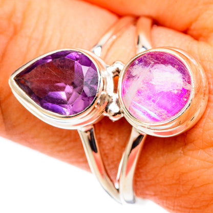 Pink Moonstone Rings handcrafted by Ana Silver Co - RING108953