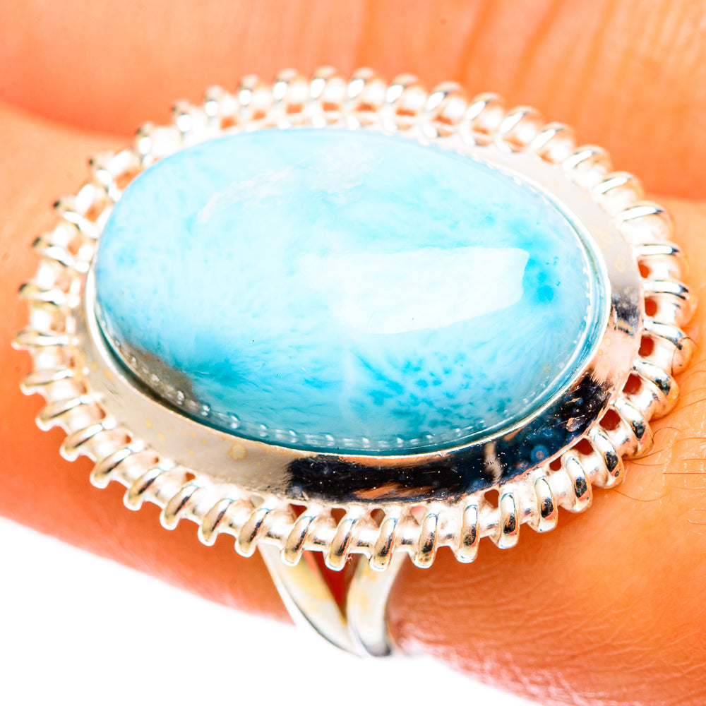 Larimar Rings handcrafted by Ana Silver Co - RING108955