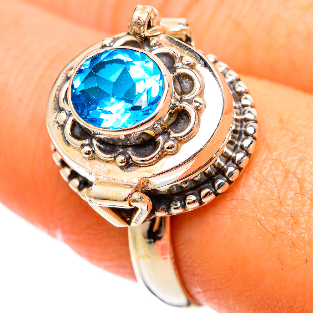 Blue Topaz Rings handcrafted by Ana Silver Co - RING108957