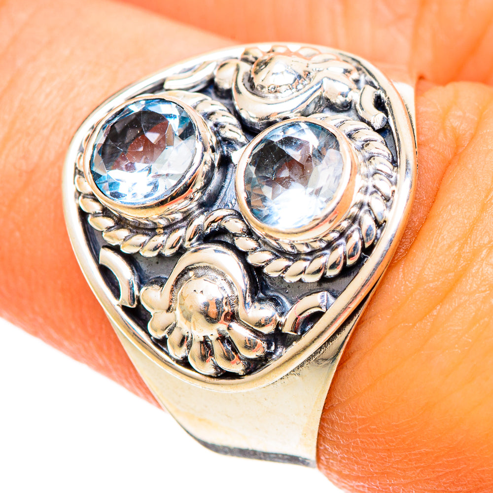 Blue Topaz Rings handcrafted by Ana Silver Co - RING108958