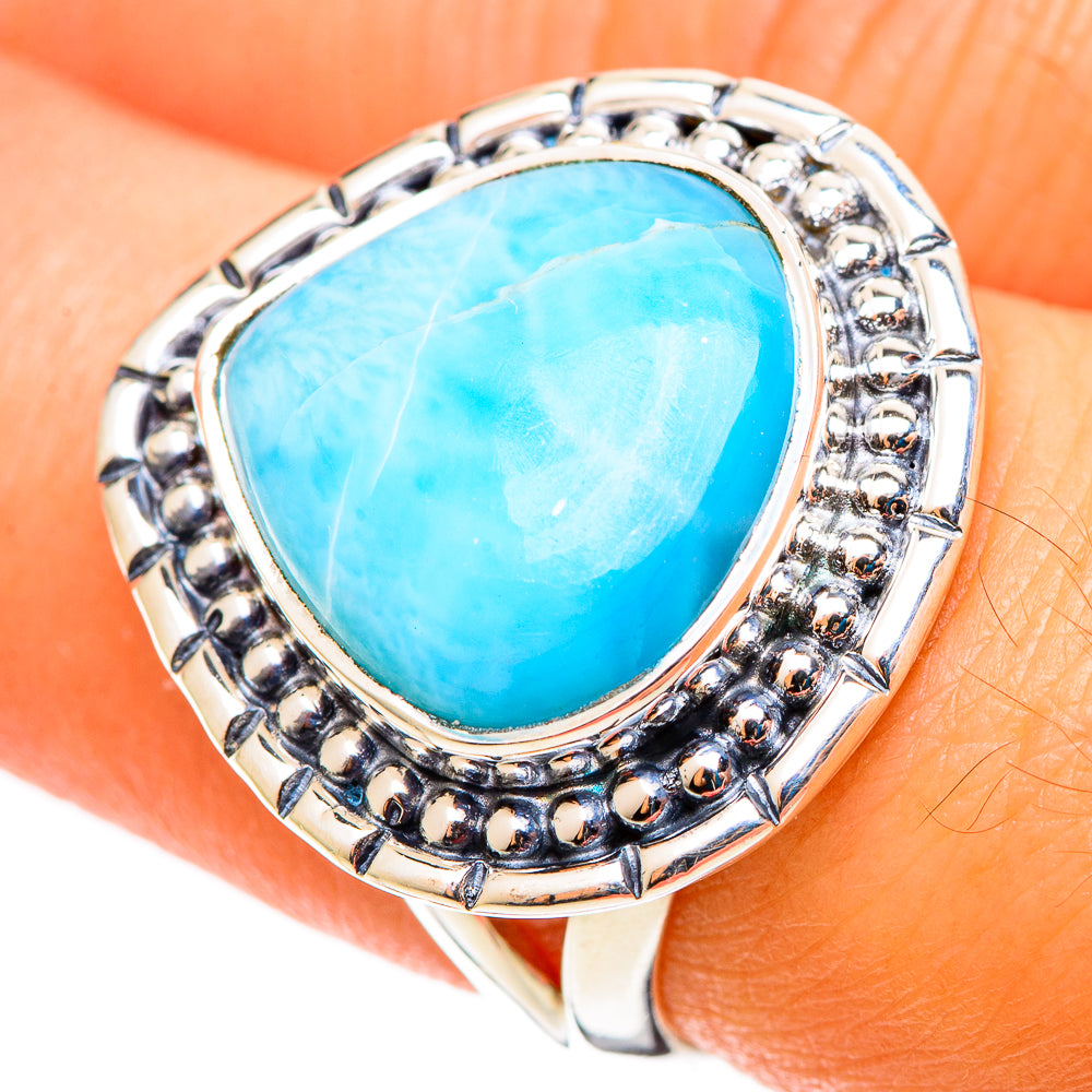 Larimar Rings handcrafted by Ana Silver Co - RING108961