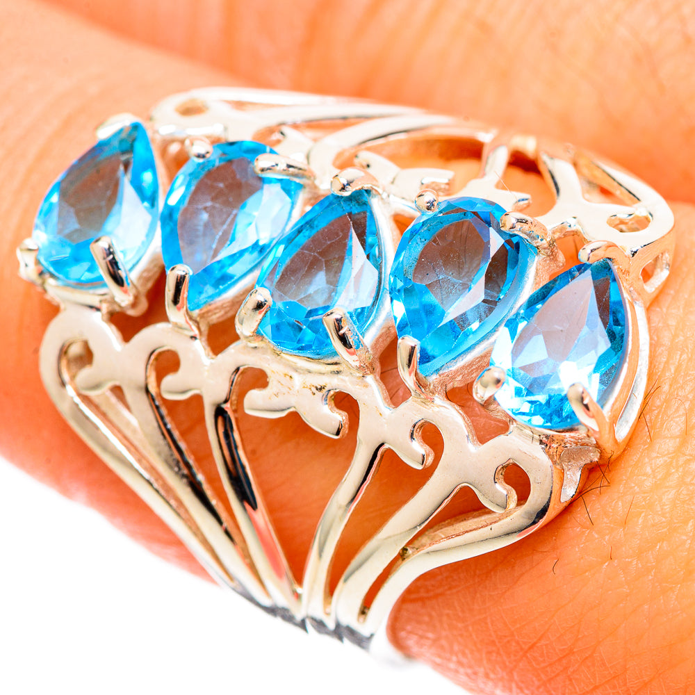 Blue Topaz Rings handcrafted by Ana Silver Co - RING108962