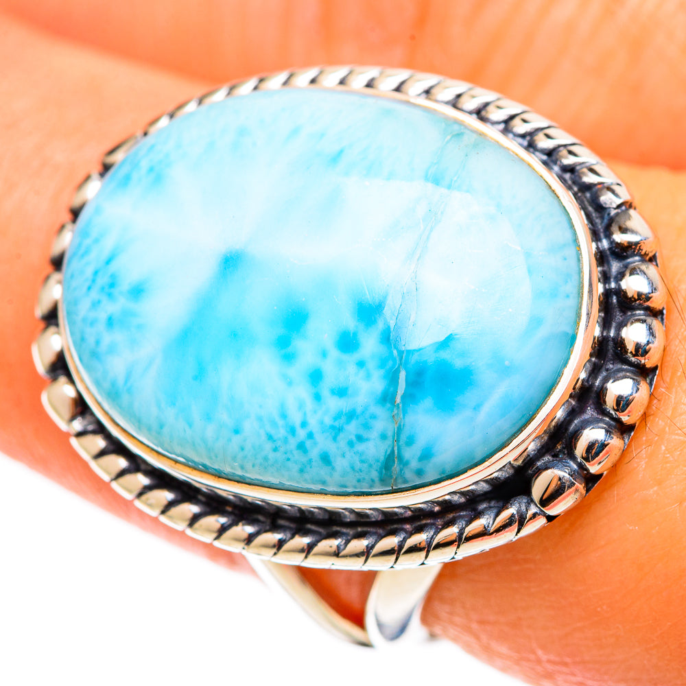 Larimar Rings handcrafted by Ana Silver Co - RING108987