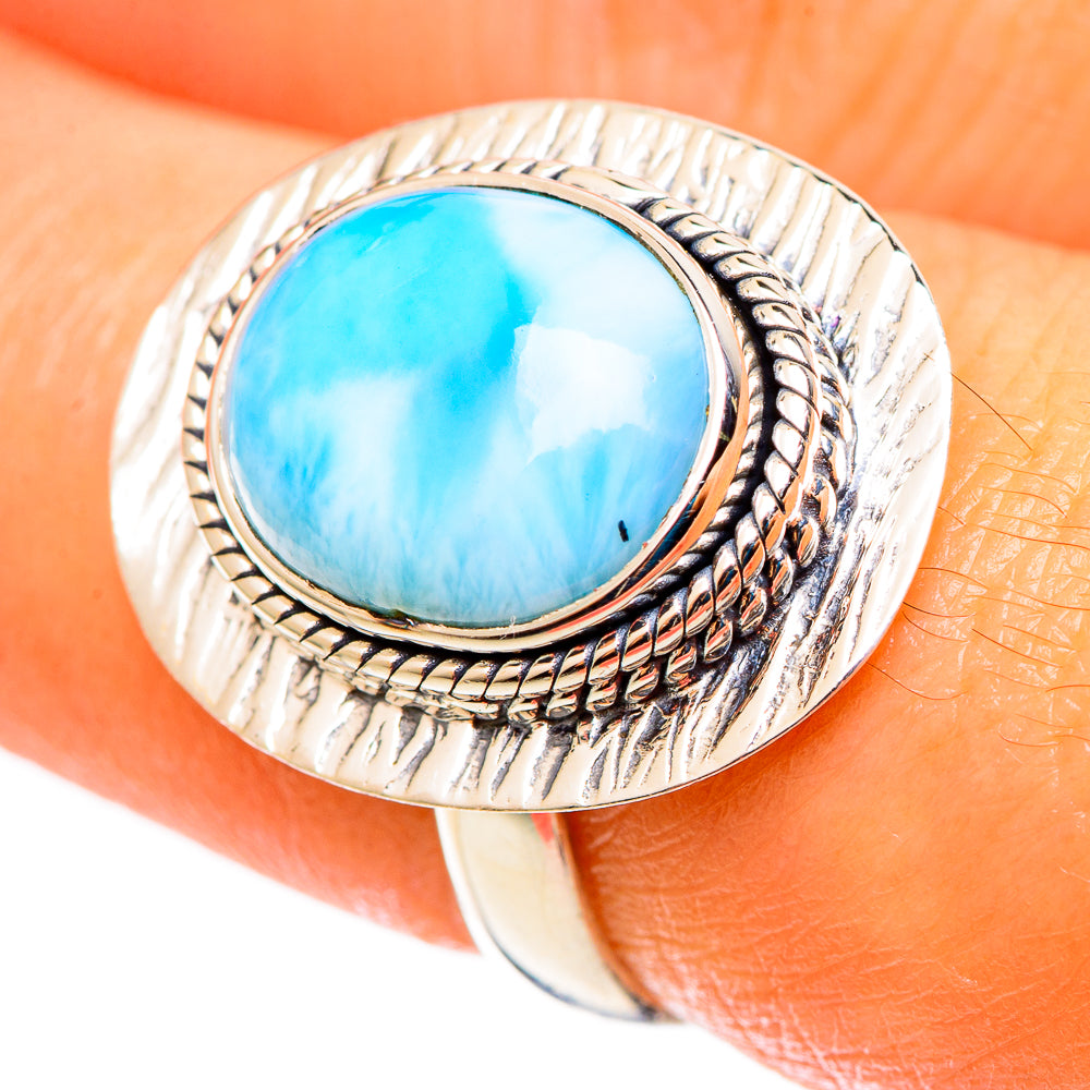 Larimar Rings handcrafted by Ana Silver Co - RING108990