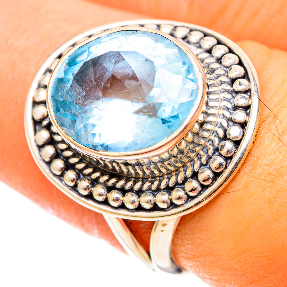 Blue Topaz Rings handcrafted by Ana Silver Co - RING108992