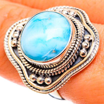 Larimar Rings handcrafted by Ana Silver Co - RING109018