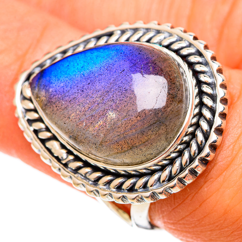 Labradorite Rings handcrafted by Ana Silver Co - RING109019
