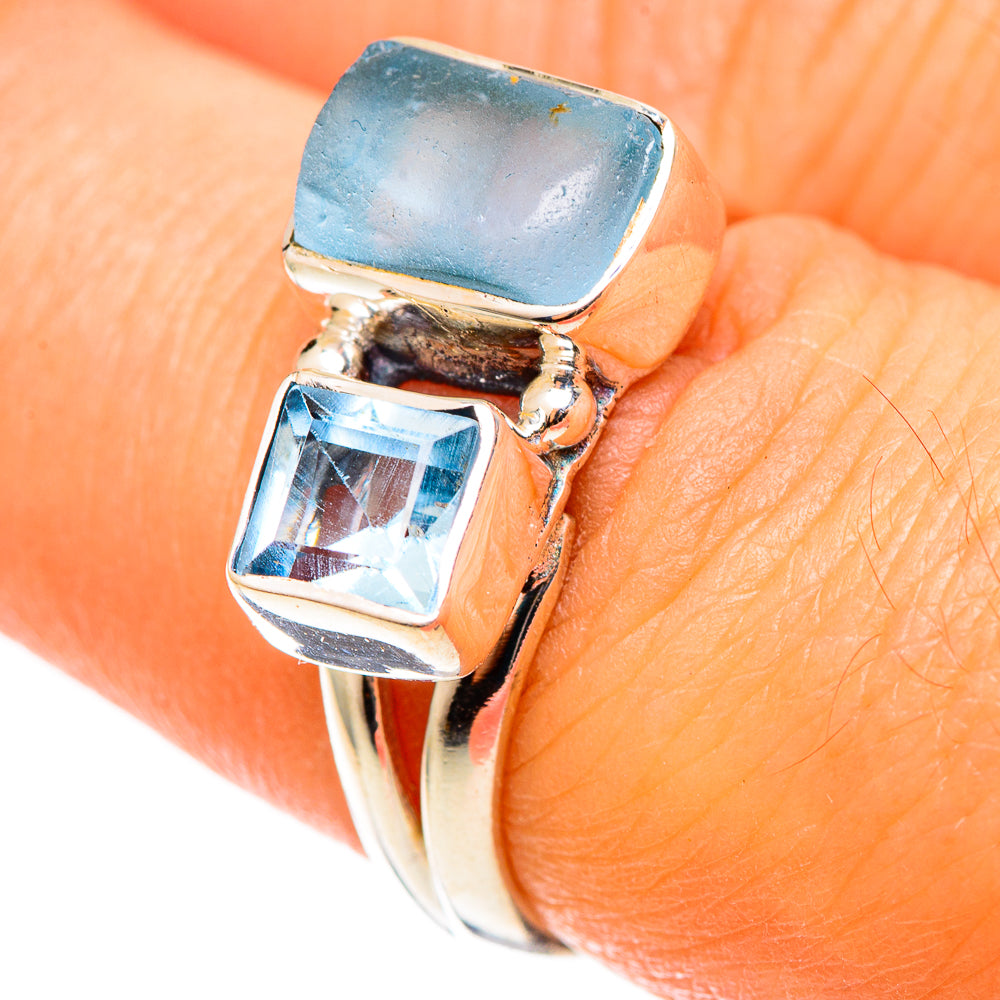 Aquamarine Rings handcrafted by Ana Silver Co - RING109022