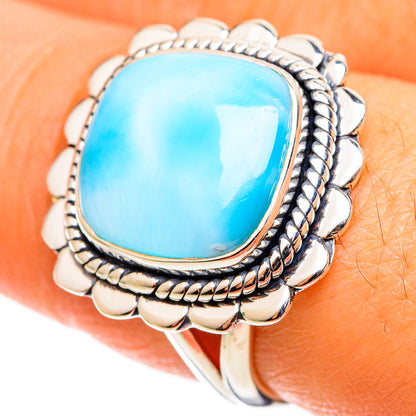 Larimar Rings handcrafted by Ana Silver Co - RING109023