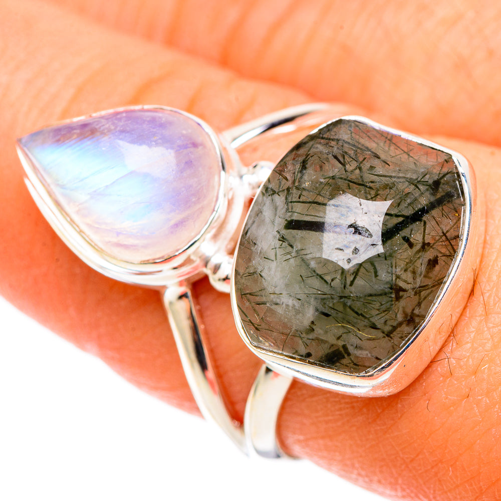 Tourmalinated Quartz Rings handcrafted by Ana Silver Co - RING109037