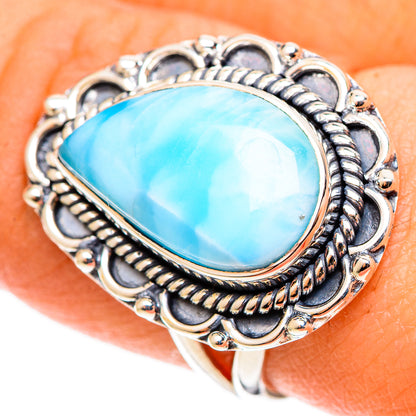 Larimar Rings handcrafted by Ana Silver Co - RING109047