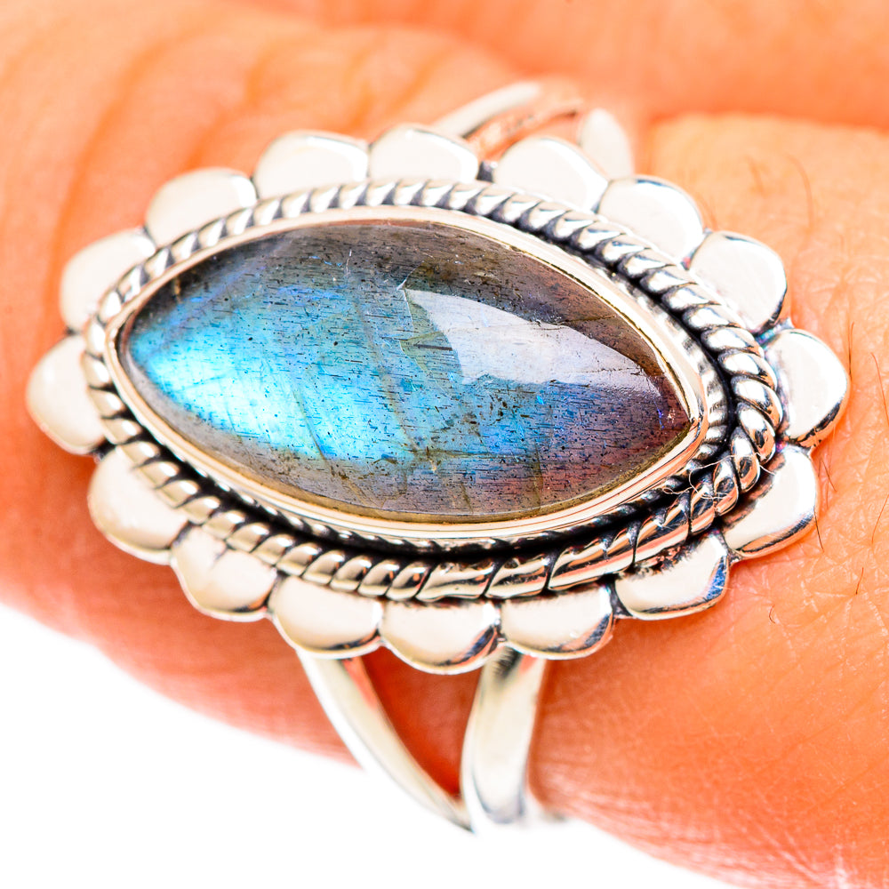 Labradorite Rings handcrafted by Ana Silver Co - RING109050