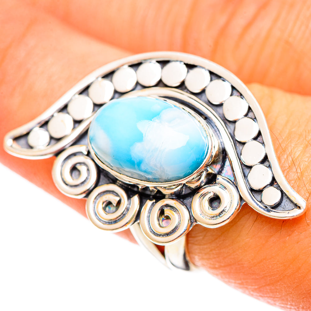 Larimar Rings handcrafted by Ana Silver Co - RING109051