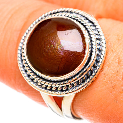 Mexican Fire Agate Rings handcrafted by Ana Silver Co - RING109056