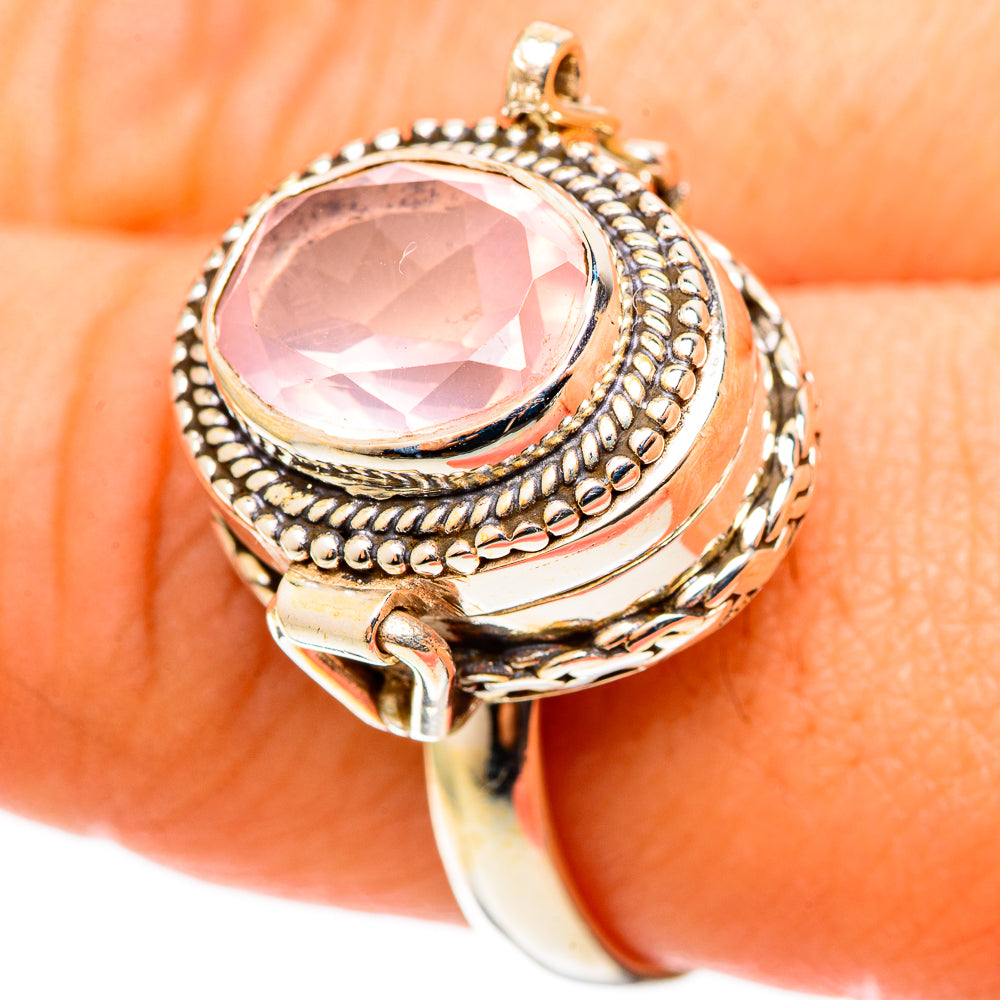 Rose Quartz Rings handcrafted by Ana Silver Co - RING109060