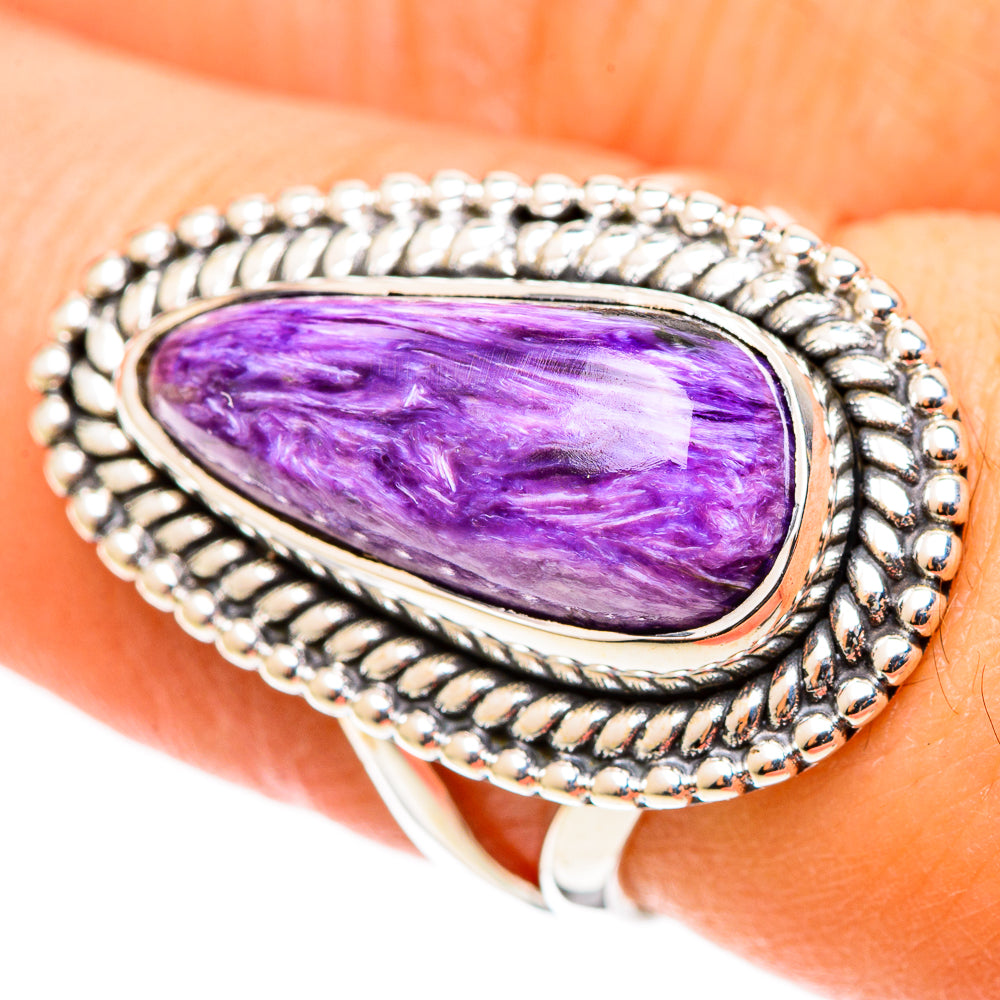 Charoite Rings handcrafted by Ana Silver Co - RING109064