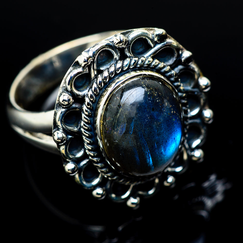 Labradorite Rings handcrafted by Ana Silver Co - RING10907