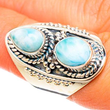 Larimar Rings handcrafted by Ana Silver Co - RING109073