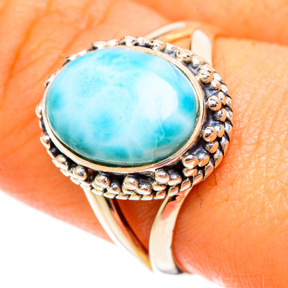 Larimar Rings handcrafted by Ana Silver Co - RING109075