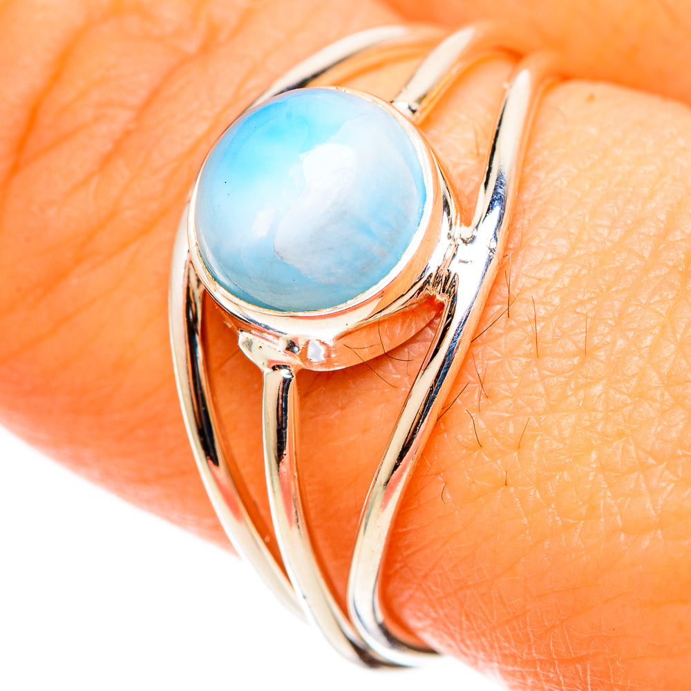 Larimar Rings handcrafted by Ana Silver Co - RING109079