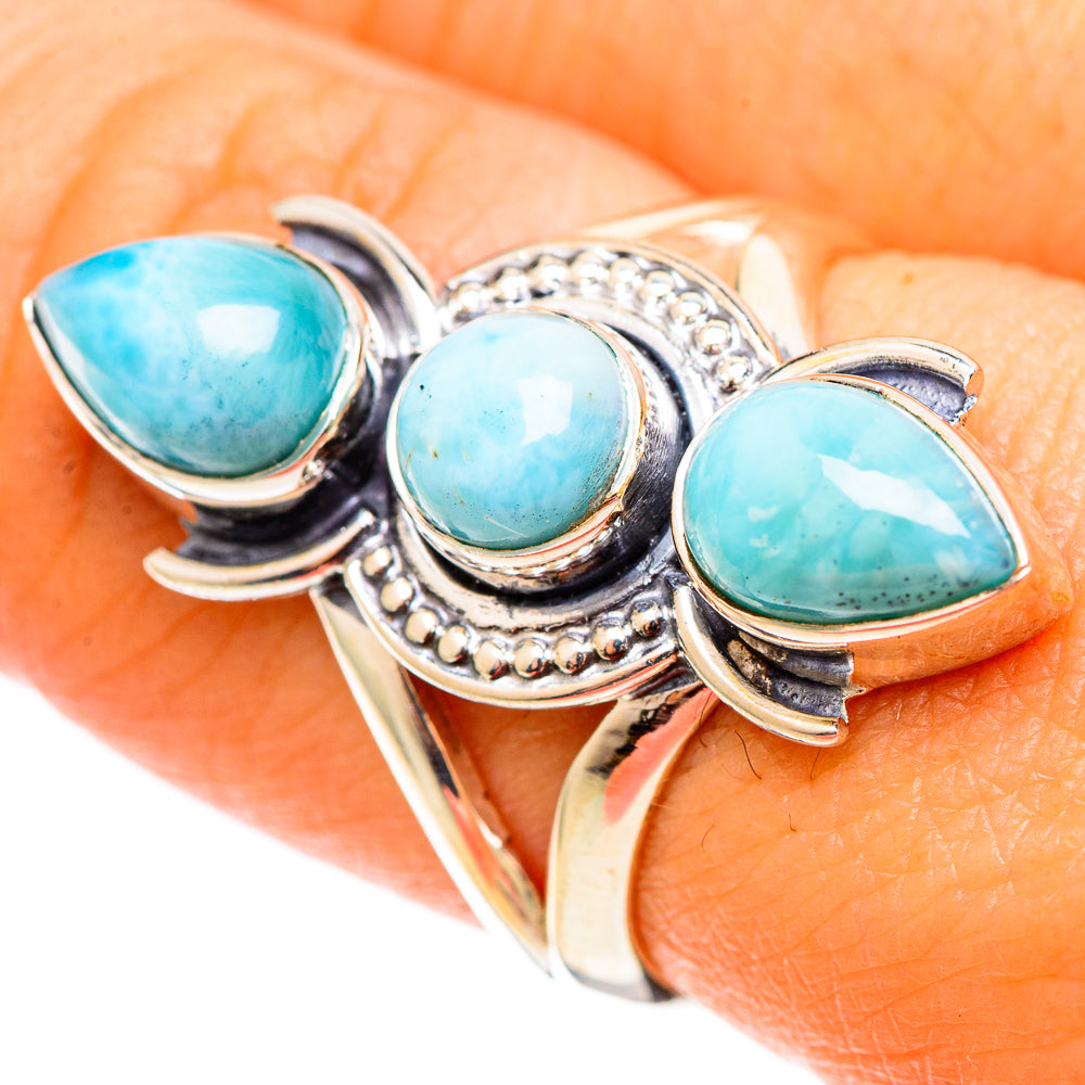 Larimar Rings handcrafted by Ana Silver Co - RING109080