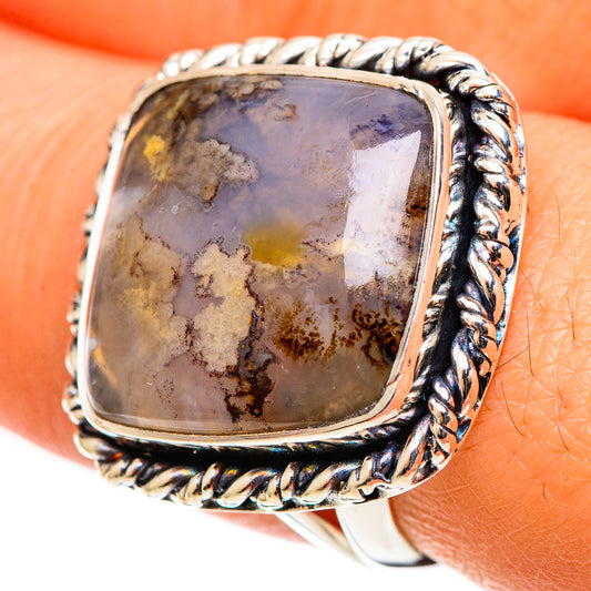 Plume Agate Rings handcrafted by Ana Silver Co - RING109084