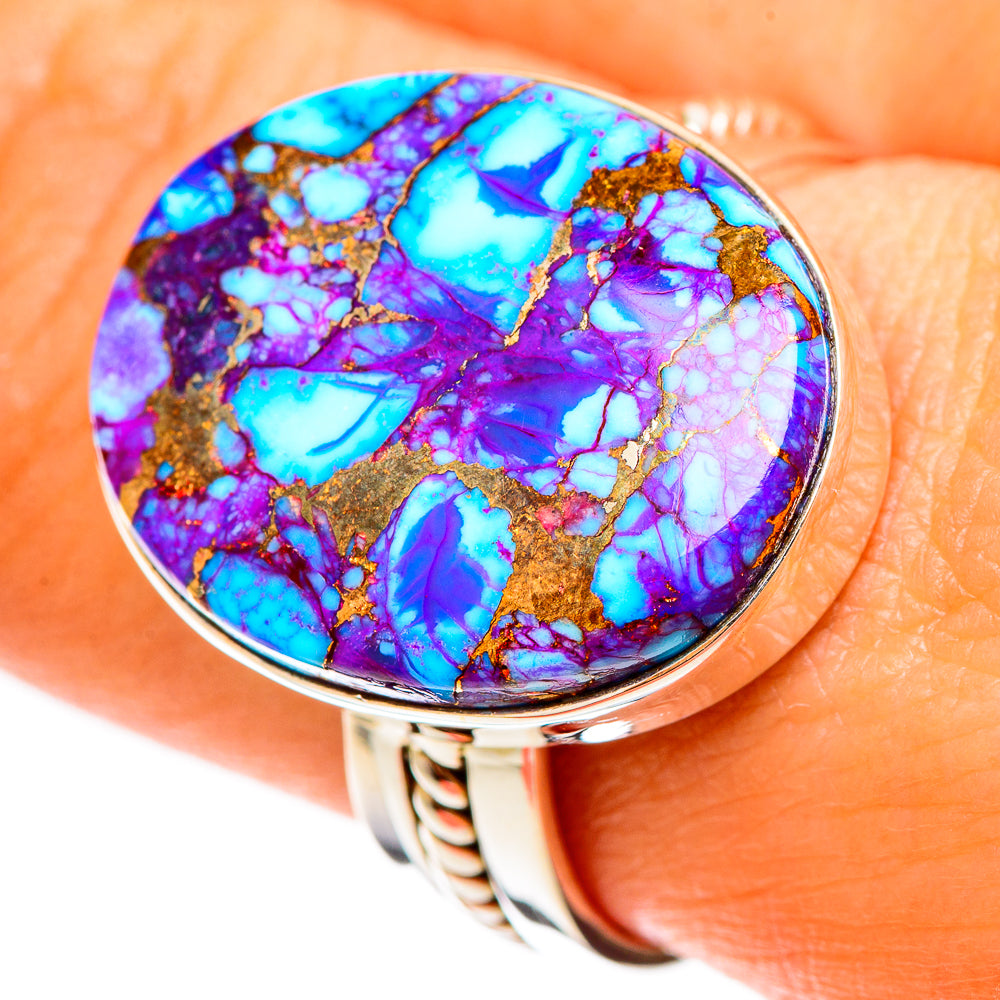 Spiny Oyster Turquoise Rings handcrafted by Ana Silver Co - RING109090