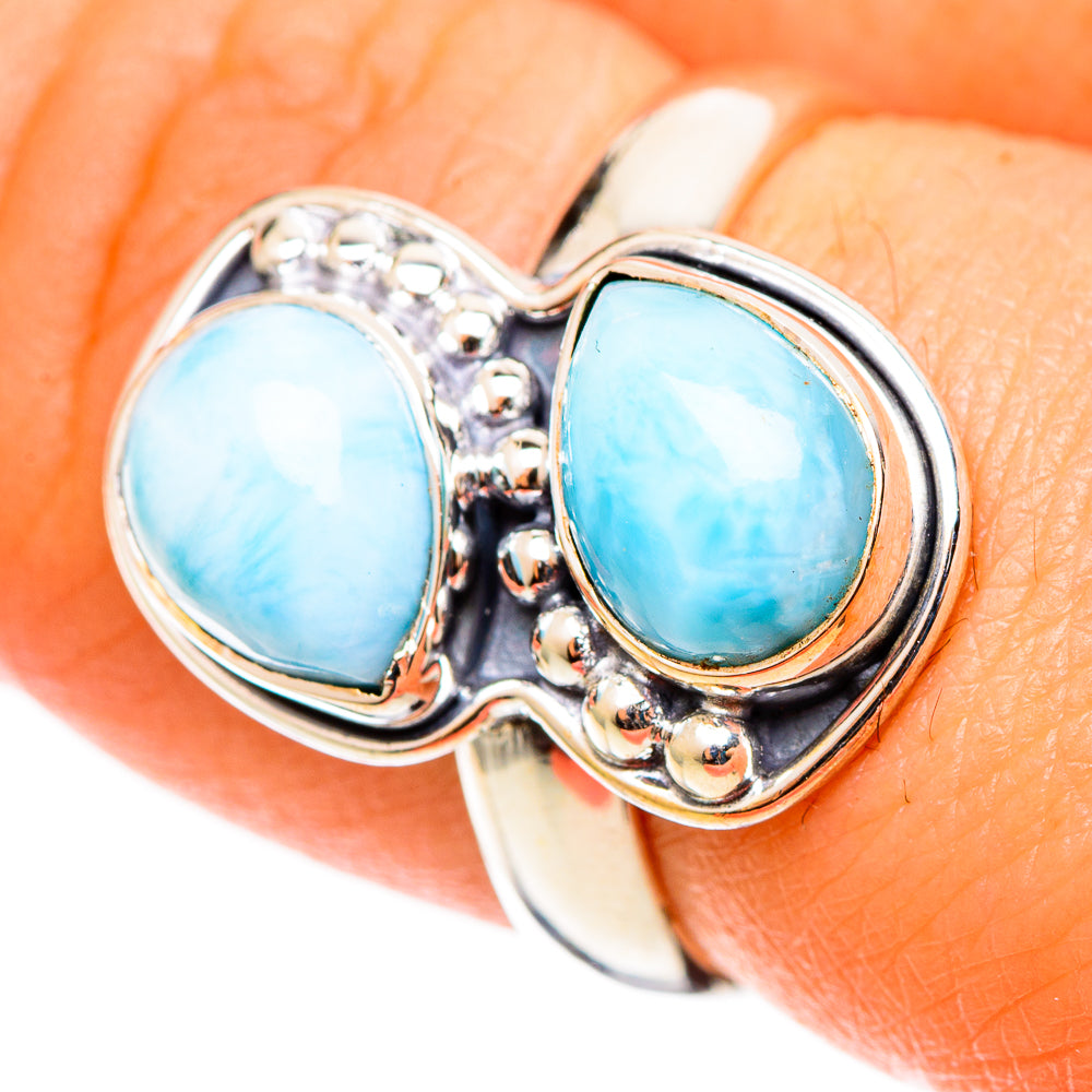 Larimar Rings handcrafted by Ana Silver Co - RING109102