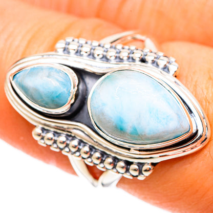 Larimar Rings handcrafted by Ana Silver Co - RING109104