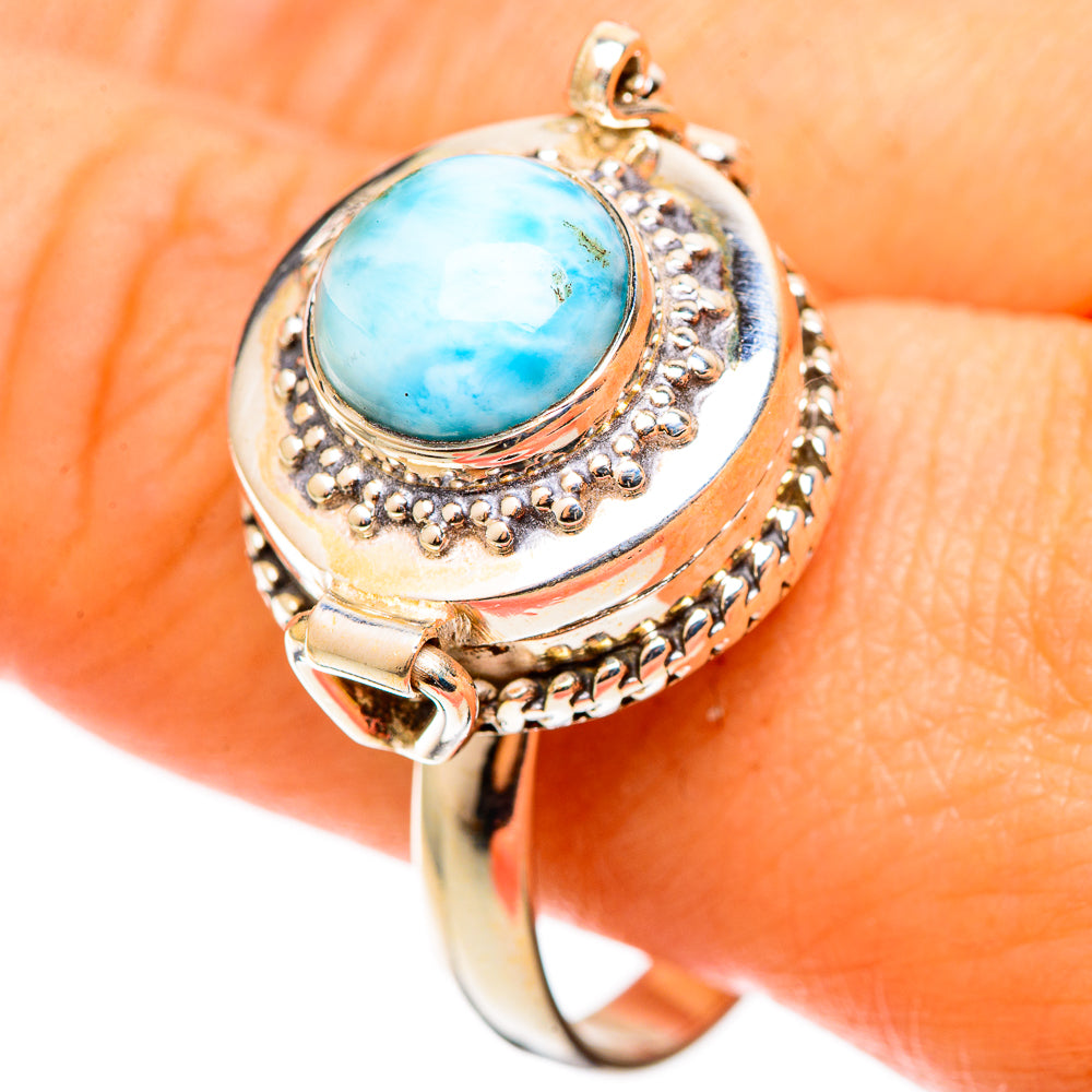 Larimar Rings handcrafted by Ana Silver Co - RING109107