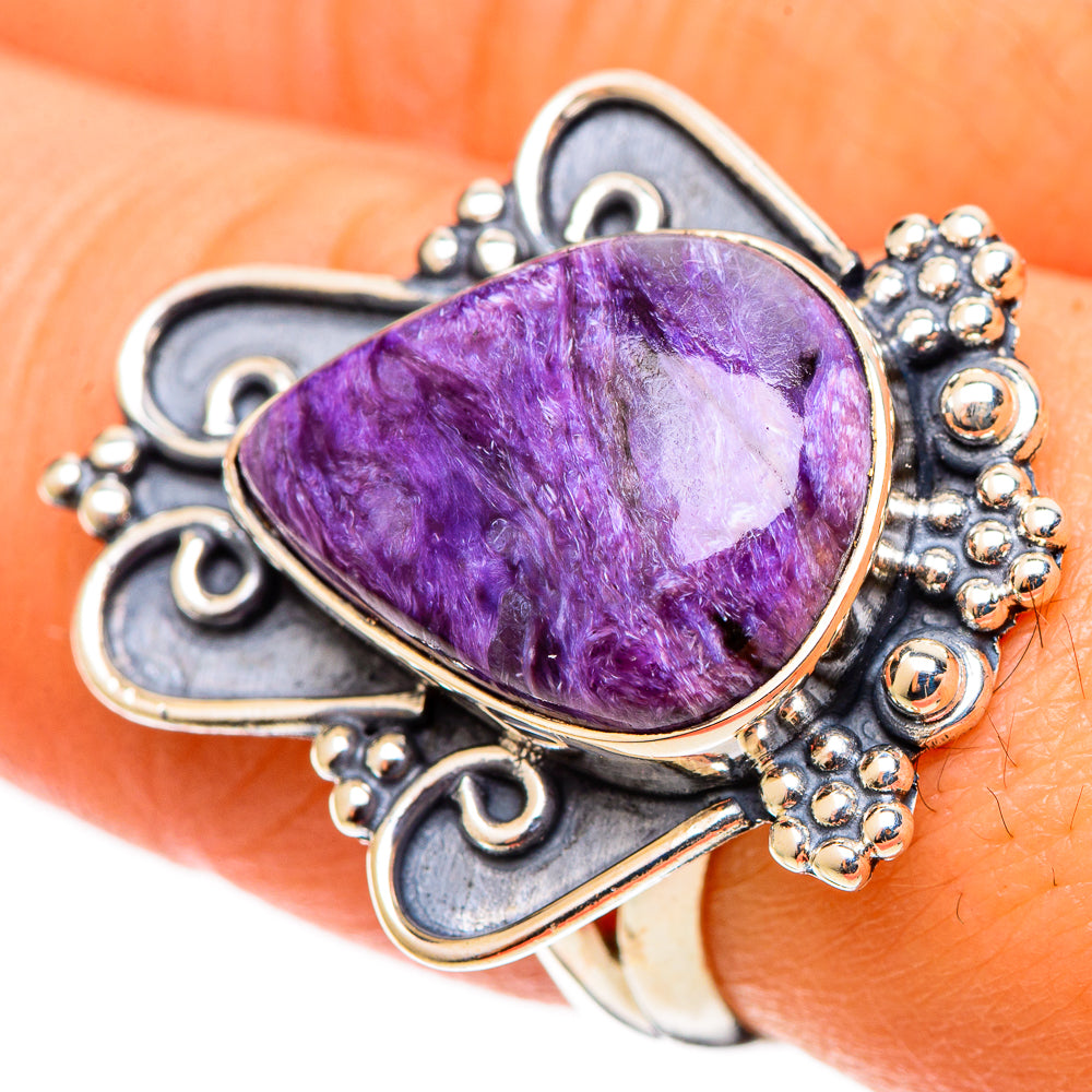Charoite Rings handcrafted by Ana Silver Co - RING109115