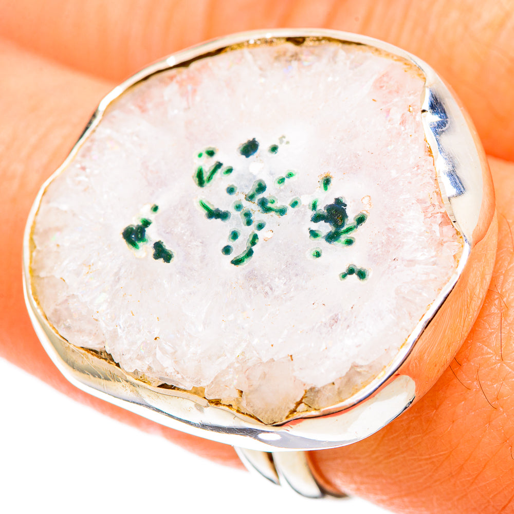 Coconut Geode Druzy Rings handcrafted by Ana Silver Co - RING109126
