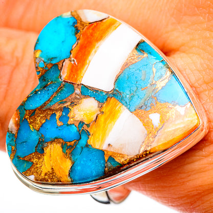 Spiny Oyster Turquoise Rings handcrafted by Ana Silver Co - RING109128