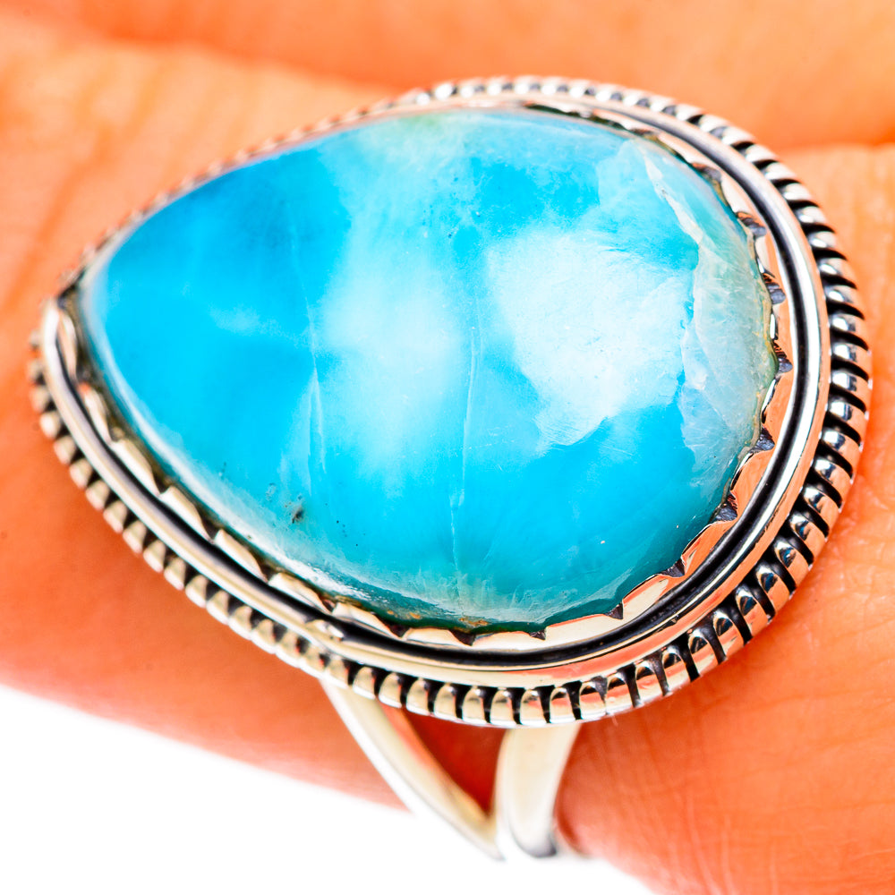 Larimar Rings handcrafted by Ana Silver Co - RING109134