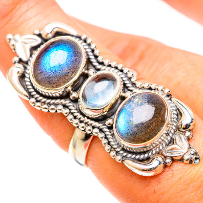 Labradorite Rings handcrafted by Ana Silver Co - RING109135