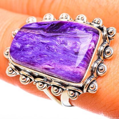 Charoite Rings handcrafted by Ana Silver Co - RING109159