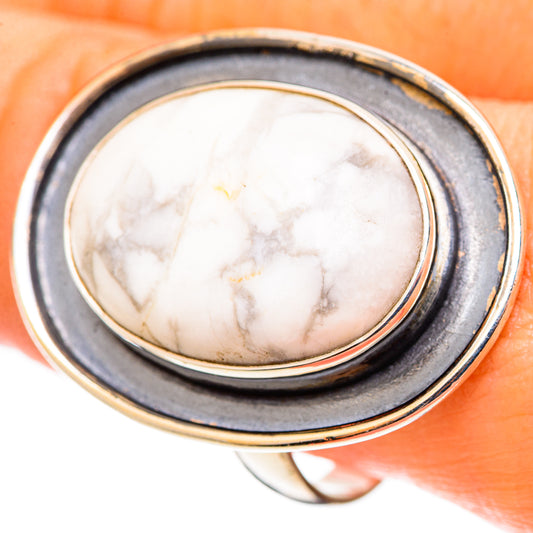 Howlite Rings handcrafted by Ana Silver Co - RING109166